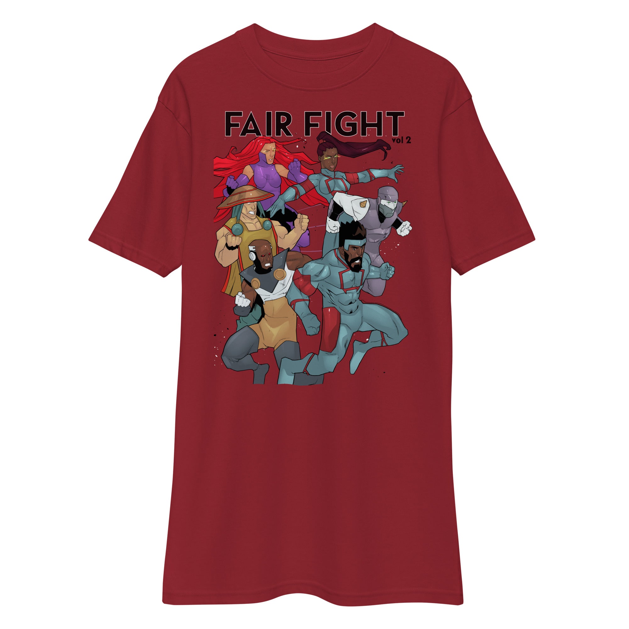 V2 Cover A heavyweight tee – Fair Fight Comics